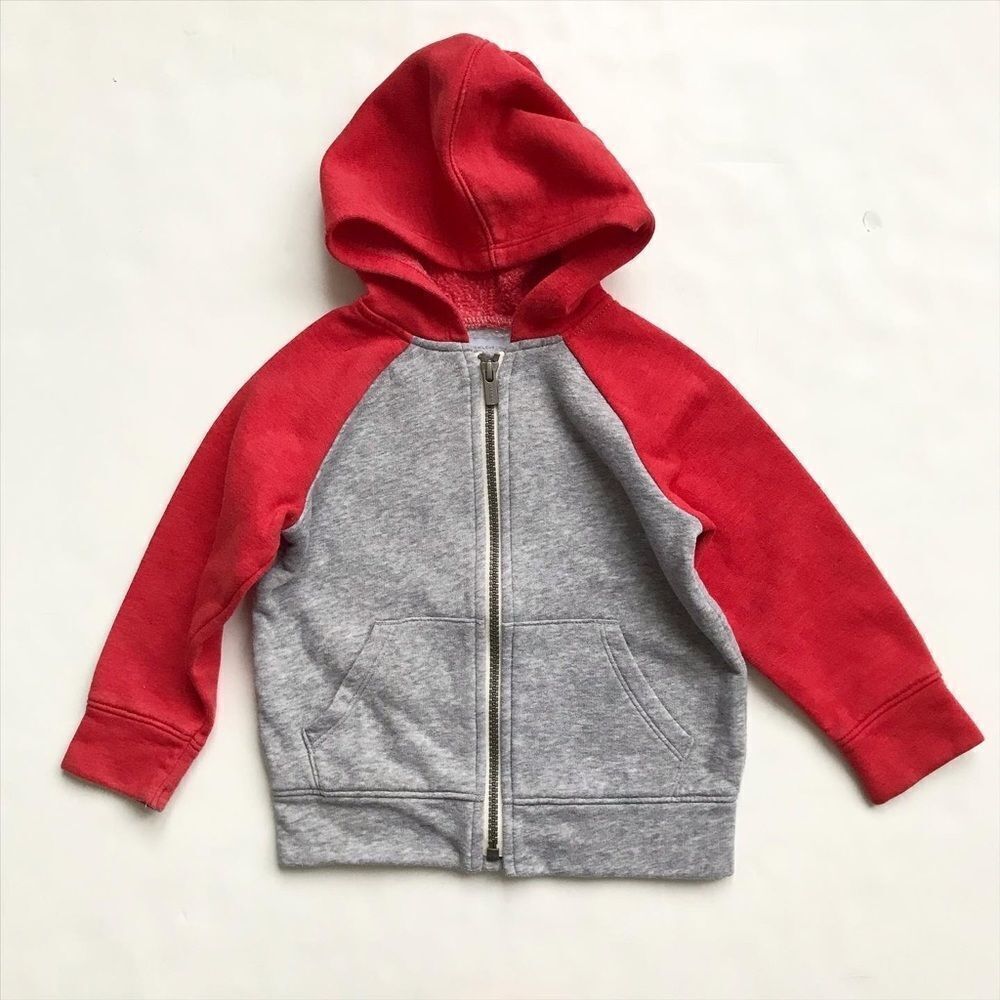 Old navy colour block zip up hooded sweatshirt EUC 2T